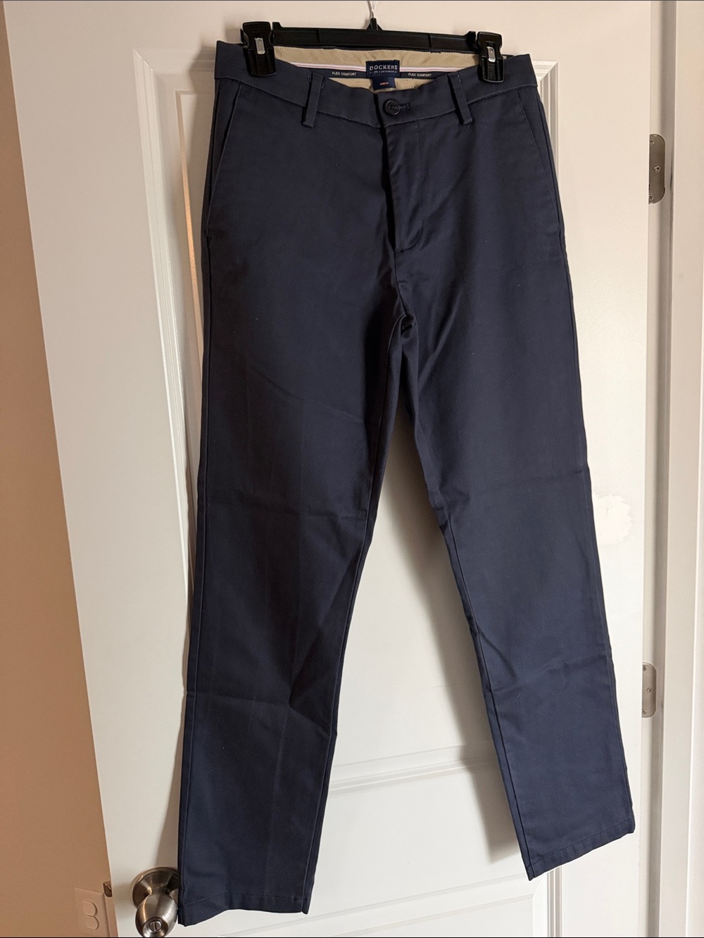 Dockers Slim Fit Navy Chinos with Contrast Waistband